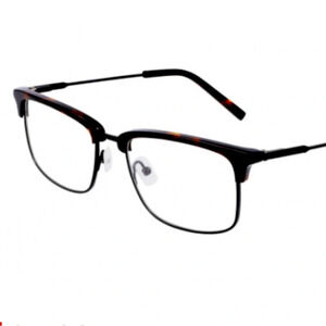 Marchon M-2028 Men Eyeglasses Fames Case RXable 240 Shiny Tortoise/Black NWT